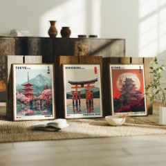 Set de 3 cuadros Japon - 68/70/74 - comprar online