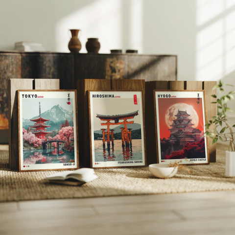 Set de 3 cuadros Japon - 68/70/74 - comprar online