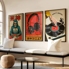 Set de 3 cuadros Parca Music - comprar online