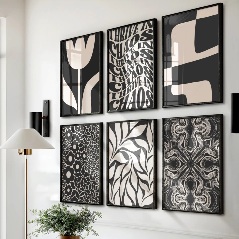 Set de 6 cuadros Abstractos 04 - comprar online