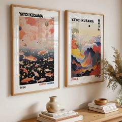 Set de 2 cuadros Yayoi Kusama Inspiracion - 10/70 - comprar online