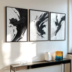 Set de 3 cuadros abstractos Home 04 - comprar online