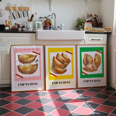 Set de 3 Cuadros Empanadas
