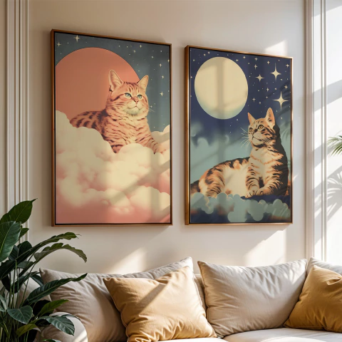 Set de 2 cuadros Clouds - comprar online