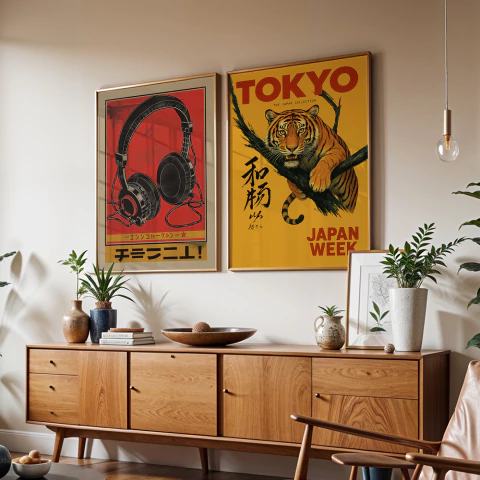 Set de 2 Cuadros Japon Vibes - comprar online