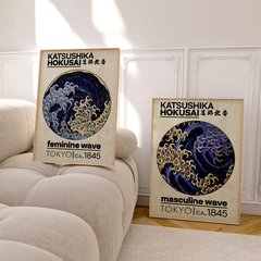 Set de 2 cuadros Waves - Katsushika Hokusai