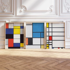 Set de 3 Cuadros Piet Mondrian - 03/04/05 - comprar online