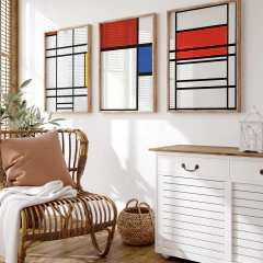 Set de 3 láminas #272 - Piet Mondrian en internet