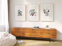 Set de 3 Cuadros Snoopy
