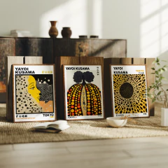 Set de 3 cuadros Yayoi Kusama Inspiracion 27/31/40 - comprar online