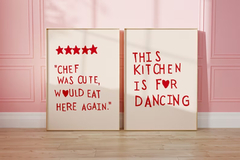 Set de 2 Cuadros Frases De Cocina