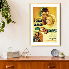Cuadro Poster Los 39 escalones - Alfred Hitchcock