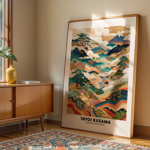Cuadro Moderno para Living Yayoi Kusama Inspiracion 88 - comprar online