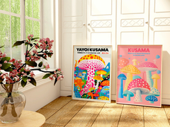 Set de 2 Cuadros Yayoi Kusama Mushrooms
