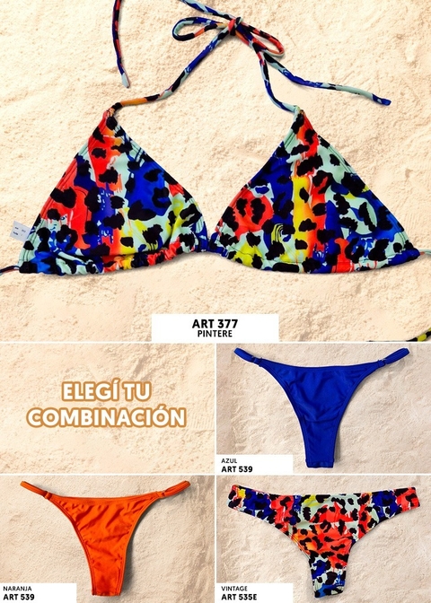 J377 CORPIÑO TRIANGULO ESTAMPADO