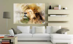 Cuadro Leon pintura