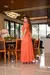 Vestido Longo Laise Malha Forrado Laranja - Carmélia na internet