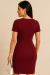 Vestido Tubinho em Crepe de Malha Casual Marsala - Evelin - Virtuosa Boutique • Moda Evangélica