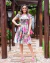 Vestido Evangélico Godê Midi Floral - Gina - comprar online