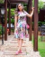 Vestido Evangélico Godê Midi Floral - Gina na internet