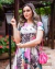Vestido Evangélico Godê Midi Floral - Gina - loja online