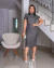 Vestido Evangélico Tubinho Manga Curta Gola Alta - Jeane - comprar online