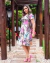 Imagem do Vestido Evangélico Godê Midi Floral - Gina