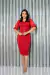 Vestido Tubinho Midi Social Vermelho - 50204AN na internet
