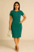 Vestido Tubinho em Crepe de Malha Casual Verde Jade - Evelin - comprar online