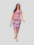 Vestido Peplum Estampa de Flores - comprar online