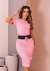Vestido Midi Blusado Malha Canelada - 50356AN - Virtuosa Boutique • Moda Evangélica