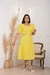 Vestido Midi Lase 100% Algodão Forrado Amarelo - Nara