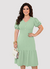 Vestido Midi Casual Crepe Duna Forrado Verde Claro - Helena - comprar online