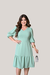 Vestido Midi Casual Crepe Duna Forrado Verde Pistache - Tereza - comprar online