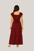 Vestido Longo Crepe Duna Forrado Marsala - Monique na internet