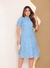 Vestido Midi Lase 100% Algodão Forrado Azul- Noara - comprar online