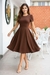 Vestido Godê Midi Midi Marrom - Virginia - comprar online