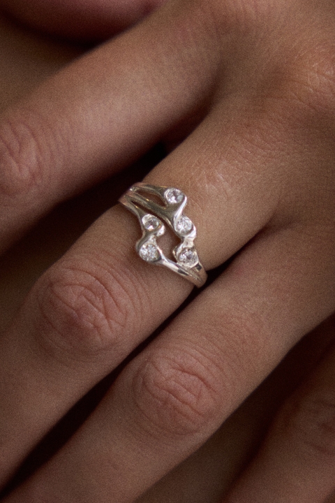 ANILLO •CORAZONADA• PLATA