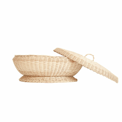 Cesto oval com tampa - comprar online