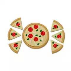 Kit Pizza Marguerita de feltro na internet