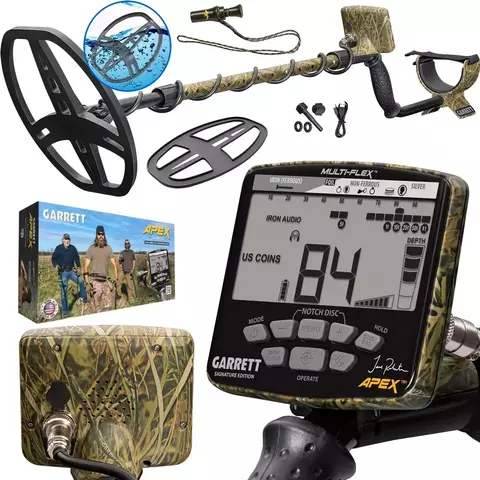 Detector de metales Garrett Apex edición especial Jase Robertson Multifrecuencia Camuflado