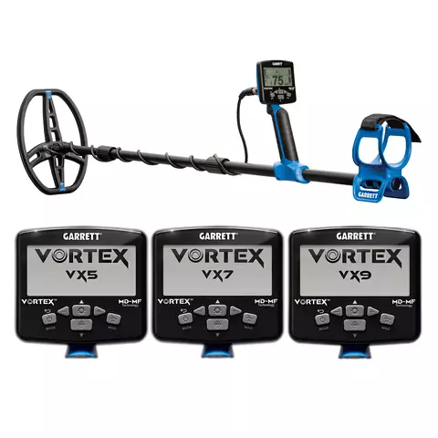 Detector de Metales Garrett Vortex VX5, VX6, VX7 tecnología MD-MF Sumergibe Multifrecuencia
