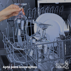 Set X6 Tazas Café c/Platos, Línea Recta - Verbano - Bazar Colucci