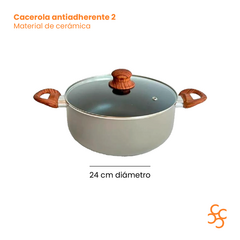 Batería De Cocina Areia Gris 5 Piezas Antiadherente Carol en internet