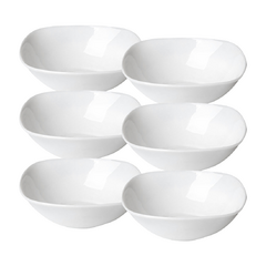 Bols Sopero Cuadrado Vidrio Opal 16.2x14.5 cm Carol Set x6