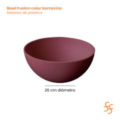 Bowl Plástico Cereales Ensalada Borravino Carol Fusion 26 Cm - comprar online