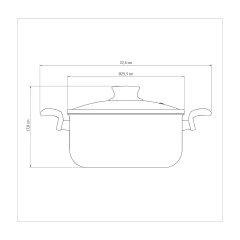 Cacerola Texturada Con Tapa Asas N° 20, 22 y 24 Tramontina