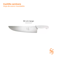 Cuchillo Carnicero Mango Blanco 30 Cm Acero Eskilstuna - comprar online
