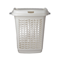 Cesto Ropa Plástico Blanco Rectangular Con Tapa Gemplast - comprar online