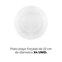 Set Almuerzo Platos Forjados x4 + Vasos Nilda x4 + Cubiertos x16 en bolsa DE REGALO en internet